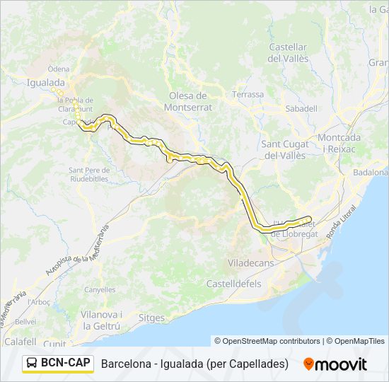 BCN-CAP Bus Line Map