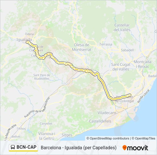 BCN-CAP Bus Line Map