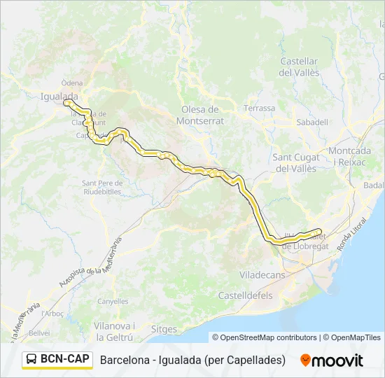 BCN-CAP Bus Line Map