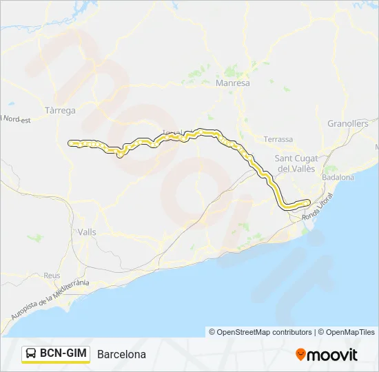 BCN-GIM Bus Line Map