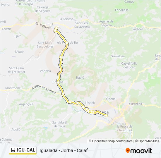IGU-CAL Bus Line Map