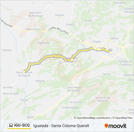 IGU-SCQ Bus Line Map