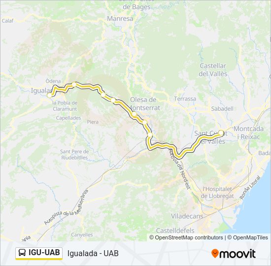 IGU-UAB Bus Line Map