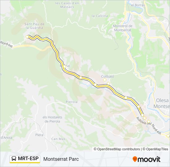 MRT-ESP Bus Line Map