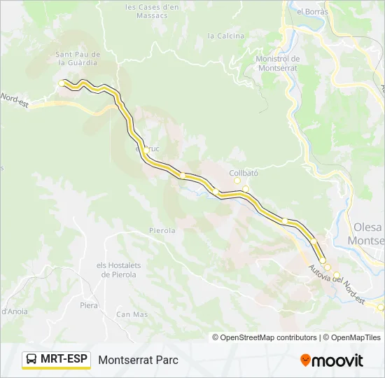 MRT-ESP Bus Line Map
