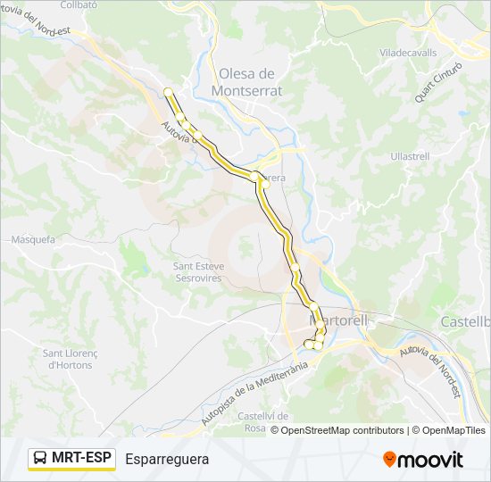 MRT-ESP Bus Line Map