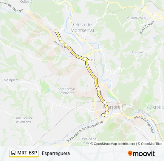 MRT-ESP Bus Line Map