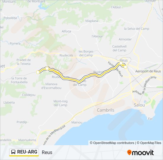 REU-ARG Bus Line Map