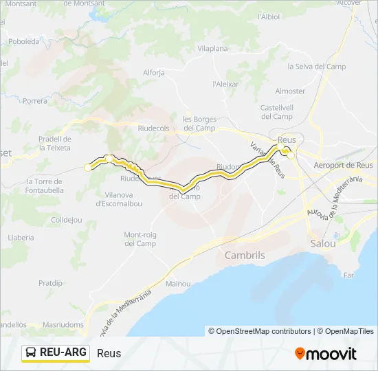 REU-ARG bus Mapa de línia