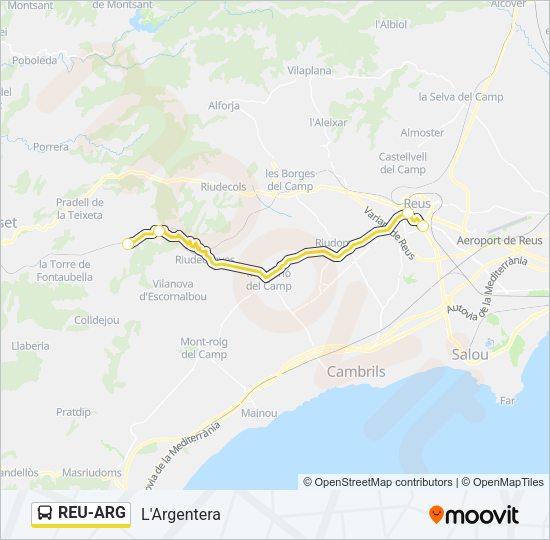 REU-ARG Bus Line Map