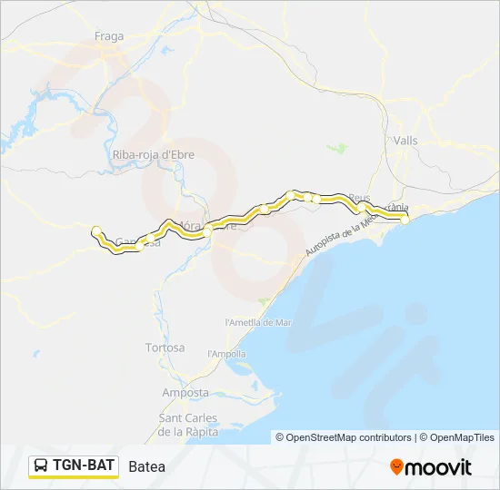 TGN-BAT Bus Line Map