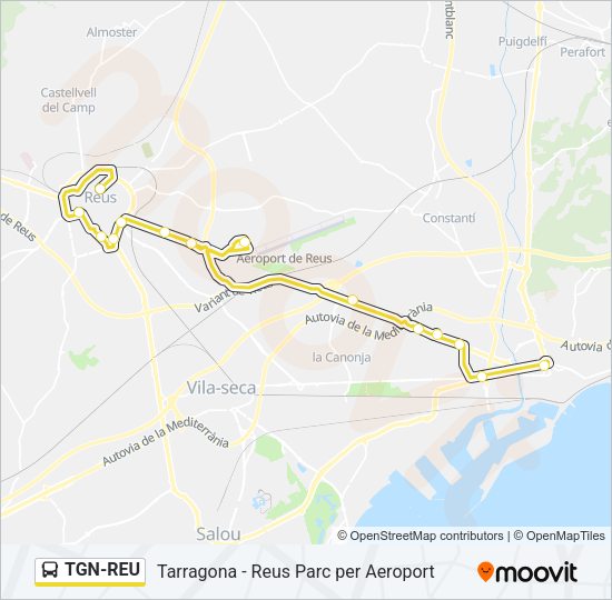TGN-REU Bus Line Map