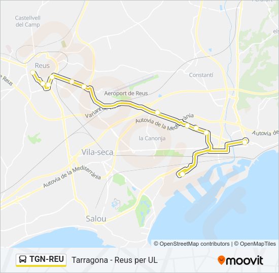 TGN-REU Bus Line Map