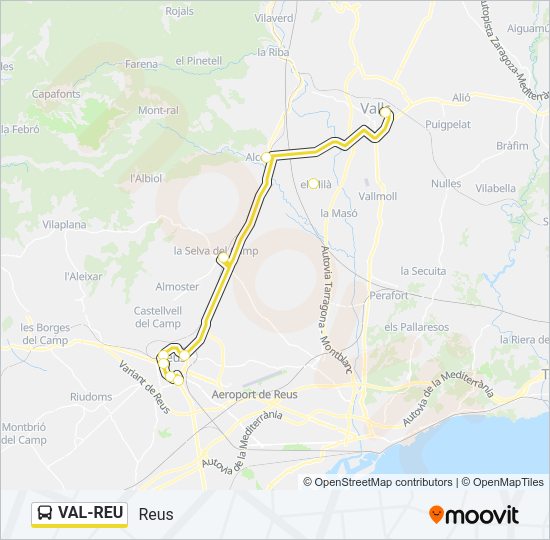 VAL-REU Bus Line Map