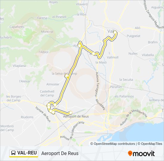VAL-REU Bus Line Map
