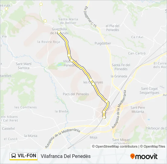 VIL-FON Bus Line Map