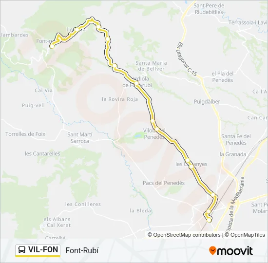 VIL-FON Bus Line Map