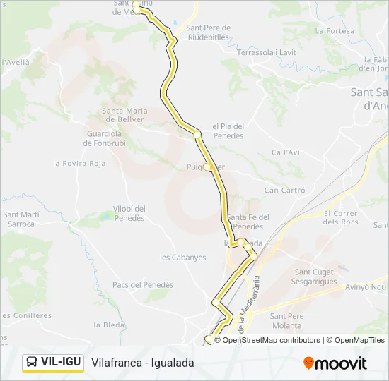VIL-IGU Bus Line Map