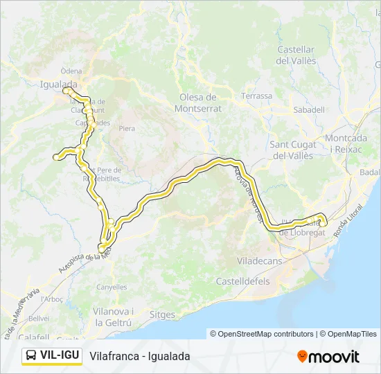 VIL-IGU Bus Line Map