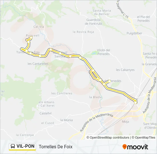 VIL-PON Bus Line Map