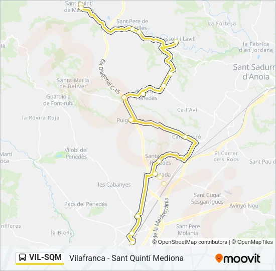 VIL-SQM Bus Line Map
