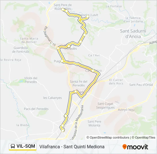 VIL-SQM Bus Line Map