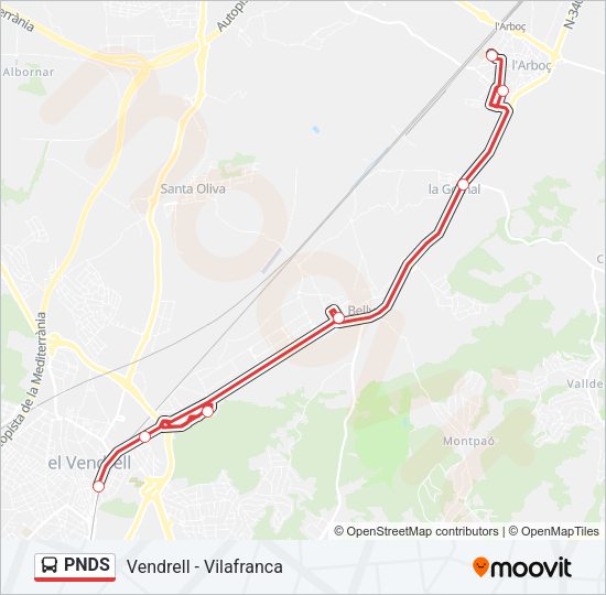 PNDS Bus Line Map