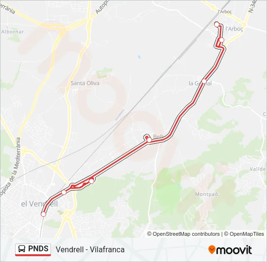 PNDS Bus Line Map