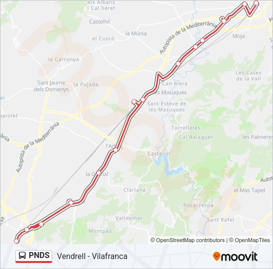 PNDS Bus Line Map