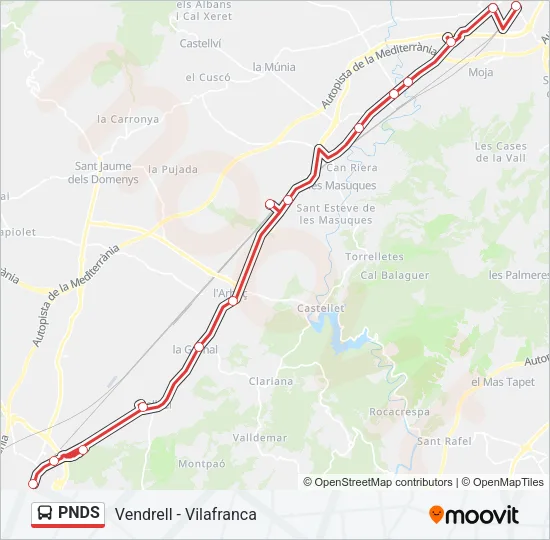 PNDS Bus Line Map