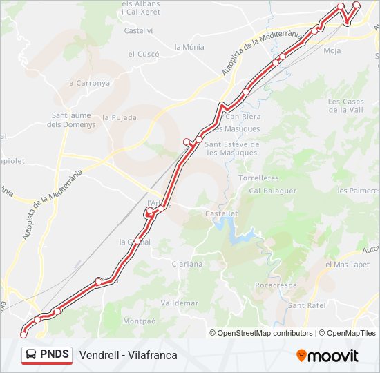 PNDS Bus Line Map