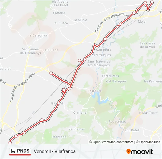 PNDS Bus Line Map