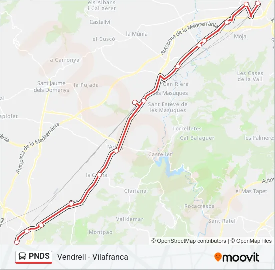 PNDS Bus Line Map