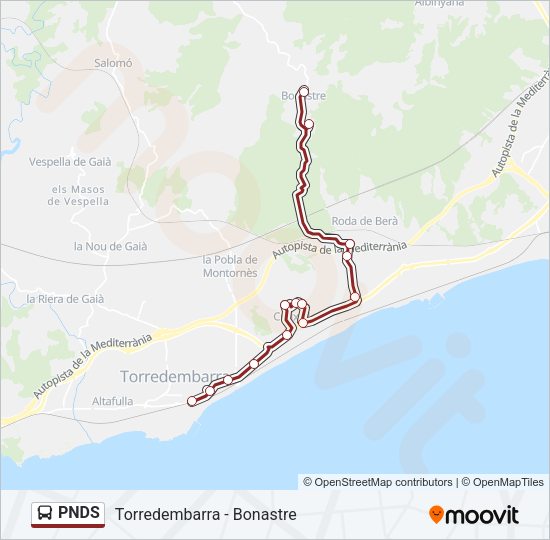 PNDS Bus Line Map
