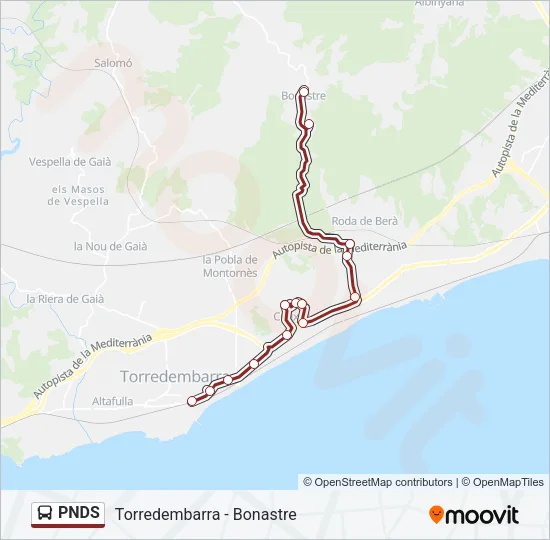 PNDS Bus Line Map
