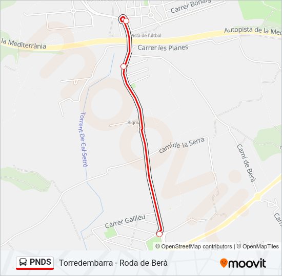 PNDS Bus Line Map