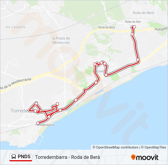 PNDS Bus Line Map