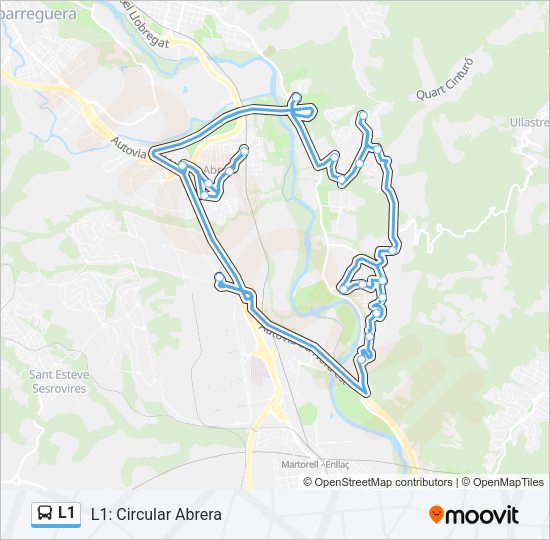 L1 Bus Line Map