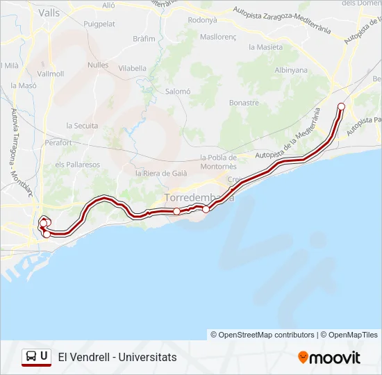 U Bus Line Map