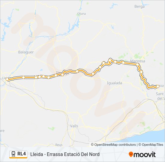 RL4 Train Line Map