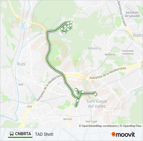 CNBRTA Bus Line Map