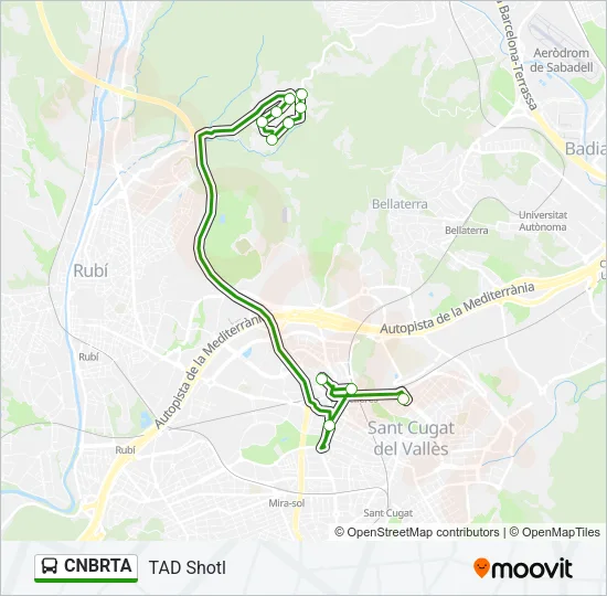 CNBRTA Bus Line Map