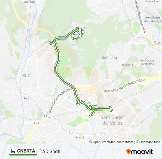 CNBRTA Bus Line Map