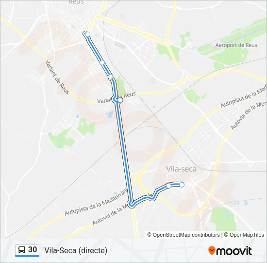 30 Bus Line Map