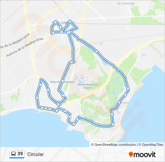 39 Route: Schedules, Stops & Maps - Circular (Updated)