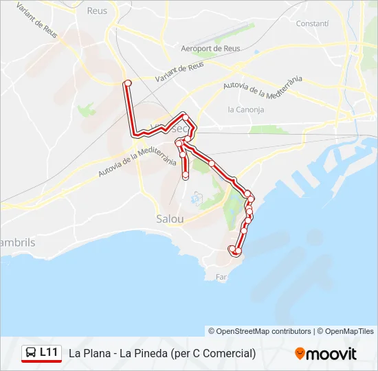 L11 Bus Line Map