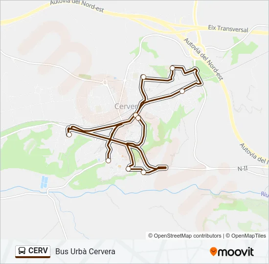 CERV Bus Line Map