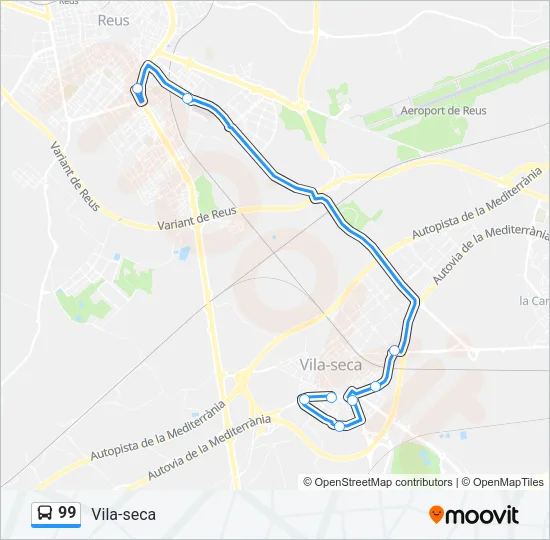 99 Bus Line Map