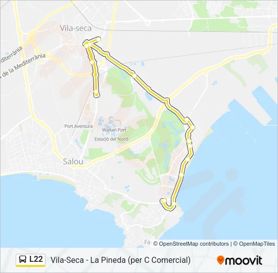 L22 Bus Line Map