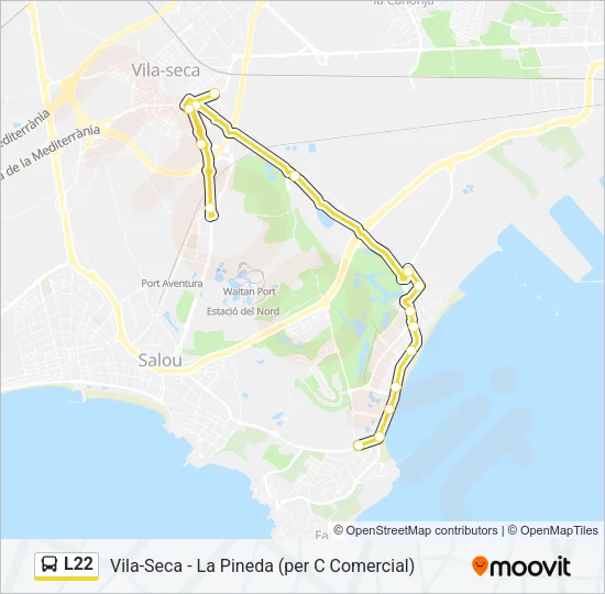 L22 Bus Line Map